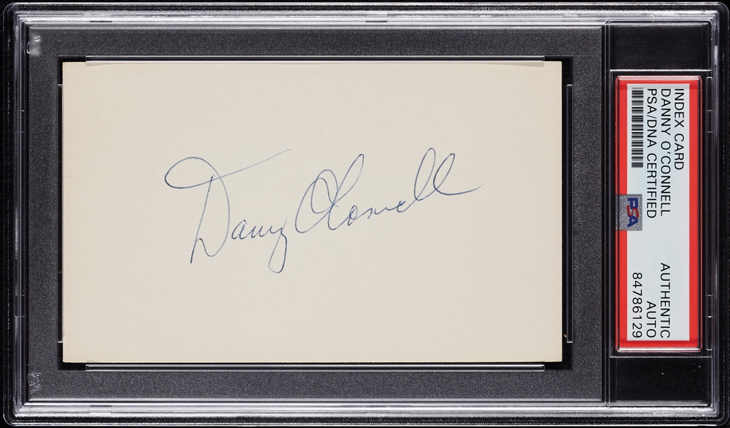 Danny O'Connell Signed 3x5 Index Card (PSA/DNA)