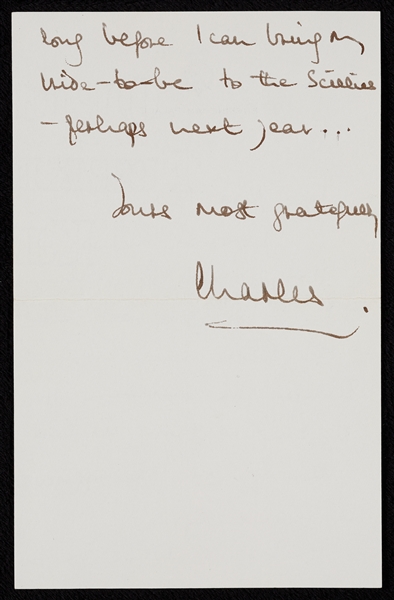 King Charles III Signed Handwritten Letter (1981) (BAS)