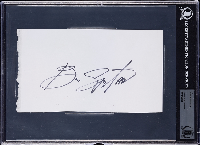 Bruce Springsteen Signed 5x8 Cut Signature (BAS)
