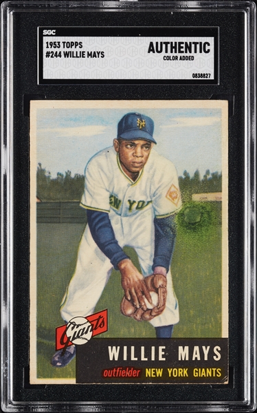 1953 Topps Willie Mays No. 244 SGC Authentic