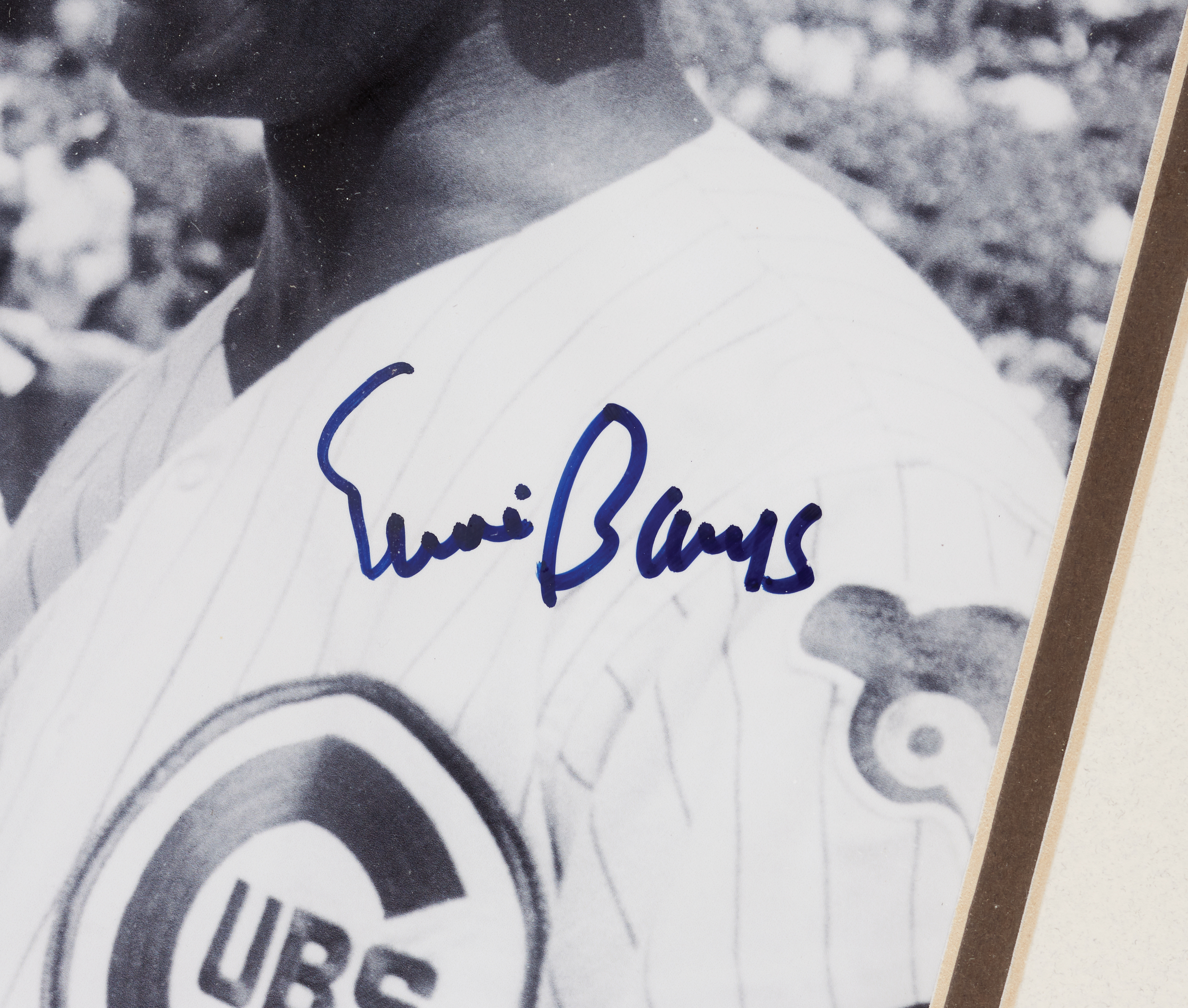 Ernie Banks signing autographs, 1969