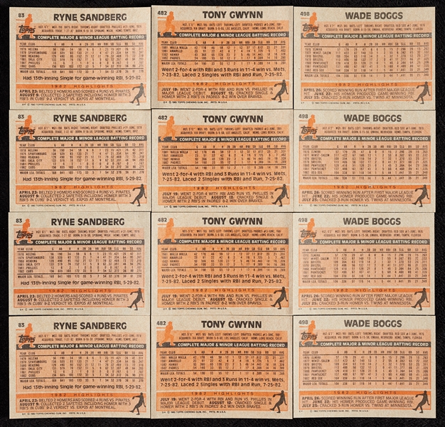 1983 Topps Baseball High-Grade Complete Sets (4)