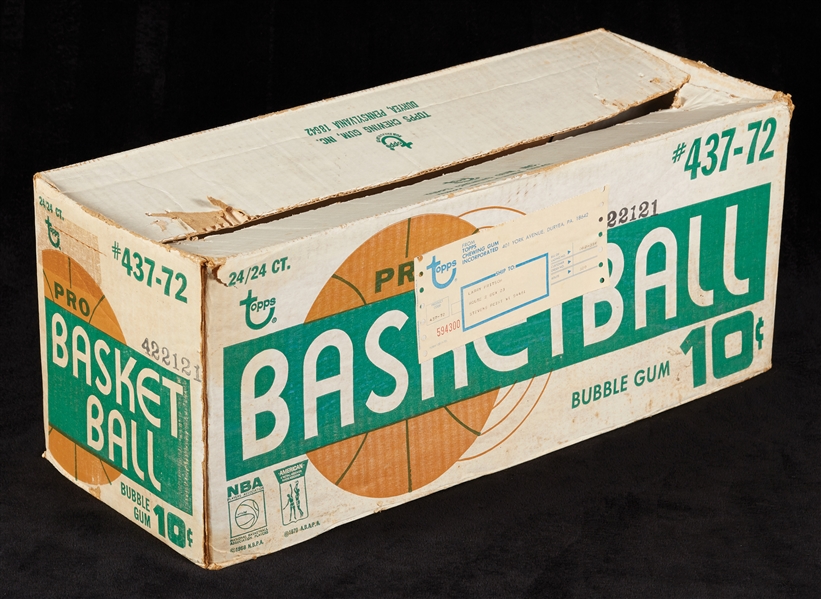 1972-73 Topps Basketball Wax Box Empty Case (Fritsch)