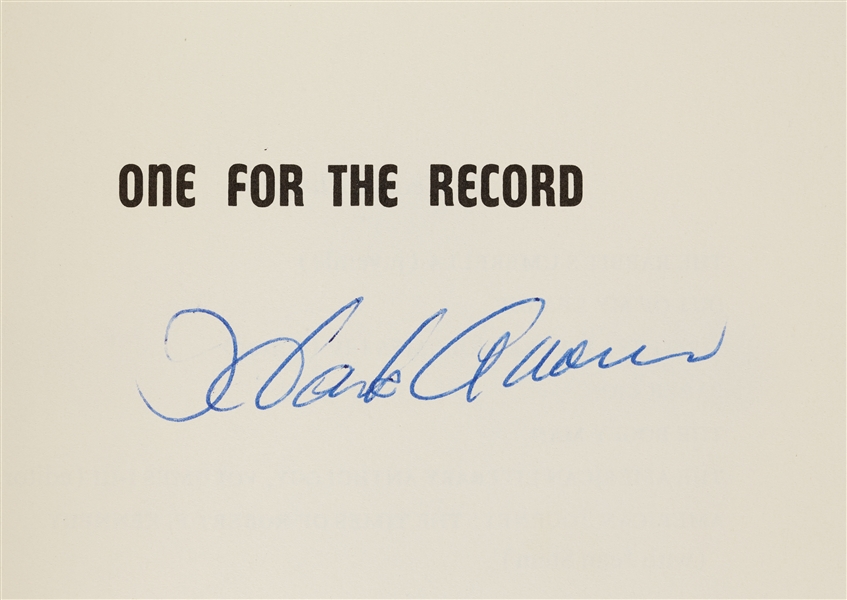 Hank Aaron Signed One For The Record Book (BAS)