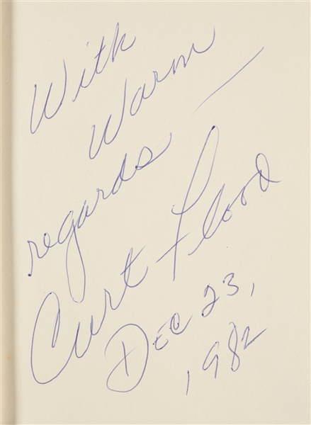 Curt Flood Signed The Way It Is Book (BAS)