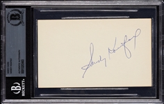 Sandy Koufax Signed 3x5 Index Card (BAS)