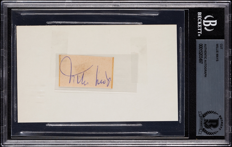 Willie Mays Cut Vintage Signature (BAS)