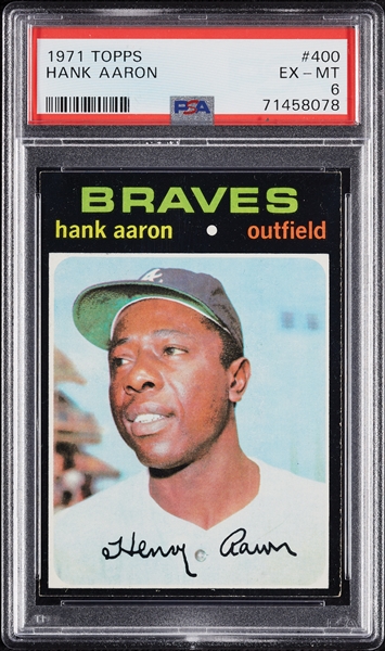 1971 Topps Hank Aaron No. 400 PSA 6