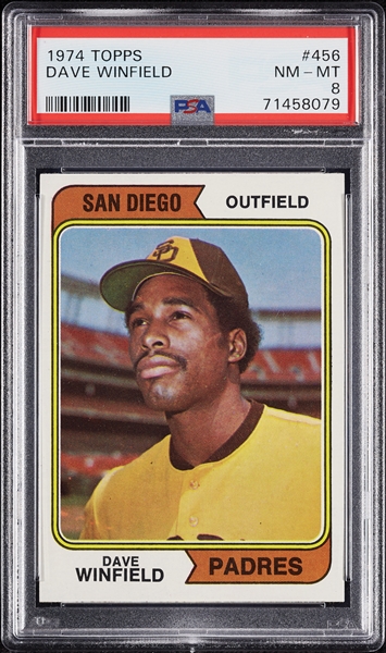 1974 Topps Dave Winfield RC No. 456 PSA 8