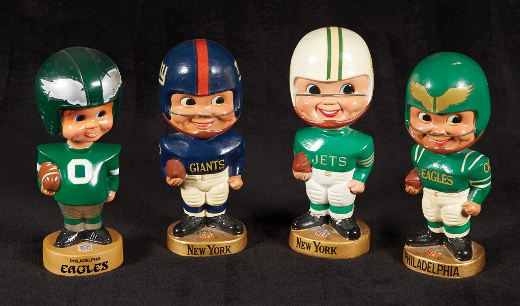 1960s and 1970s Bobbin Heads from Eagles, Giants and Jets (4)