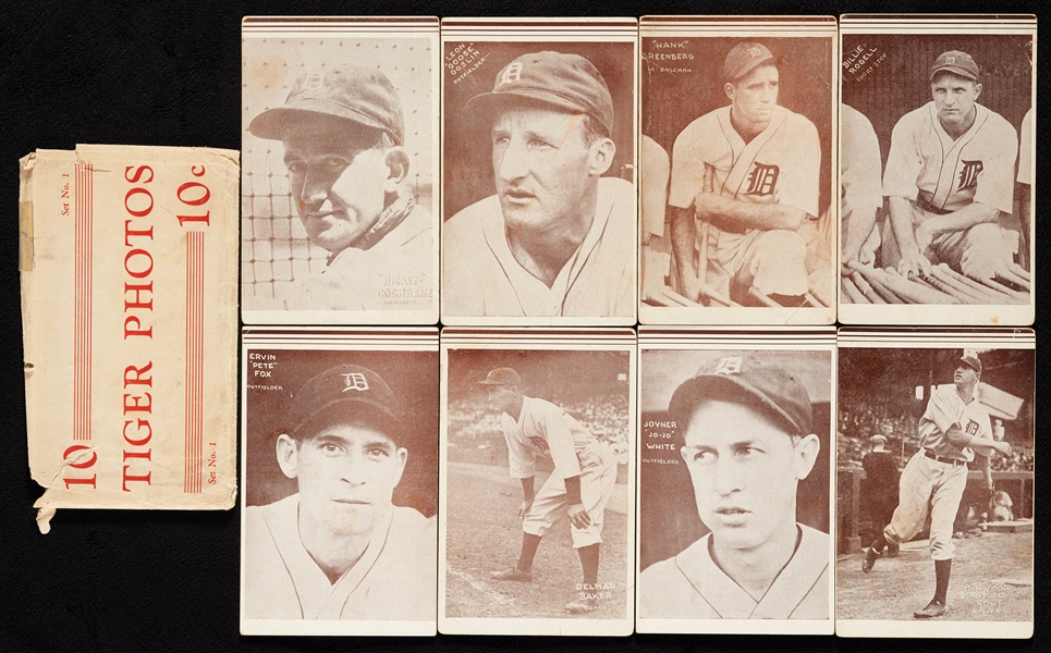 1934 Detroit Tigers Team-Issued Photo Cards (15)