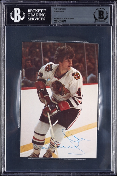 Bobby Orr Signed 4x6 Team-Issued Photo (BAS)