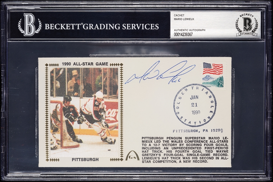 Mario Lemieux Signed First Day Cover (BAS)