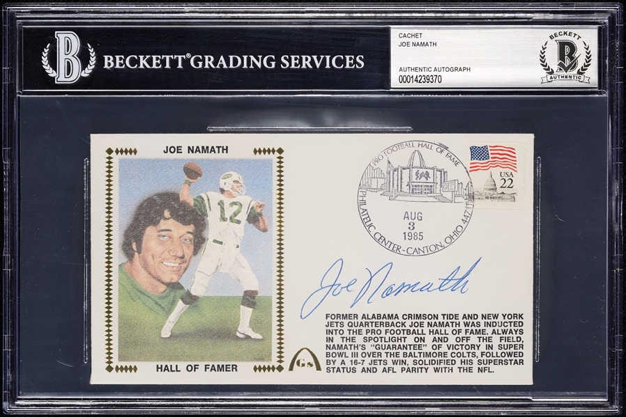 Joe Namath Signed First Day Cover (BAS)