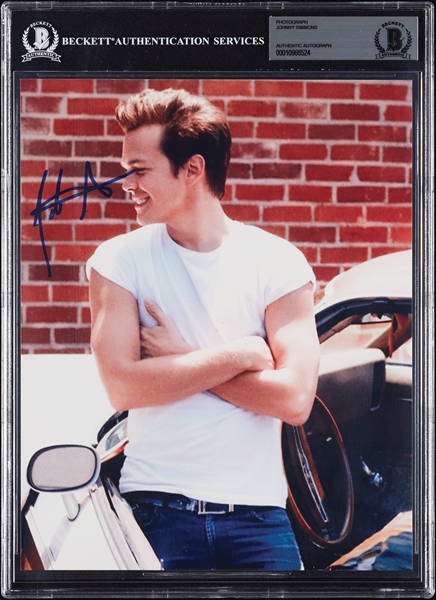 Johnny Simmons Signed 8x10 Photo (BAS)