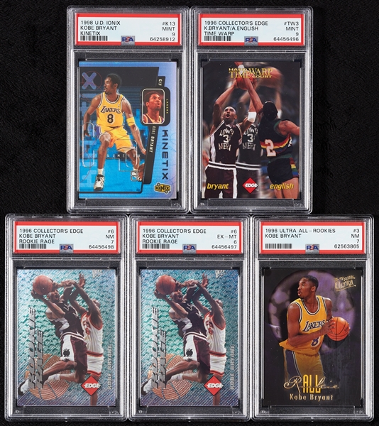 Kobe Bryant RC PSA-Graded Group with Ultra All-Rookies (5)