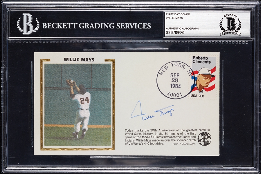 Willie Mays Signed FDC (1984) (BAS)