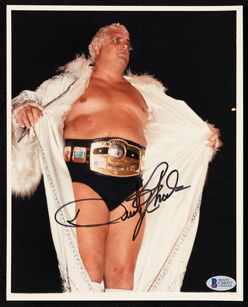 Dusty Rhodes Signed 8x10 Photo (BAS)