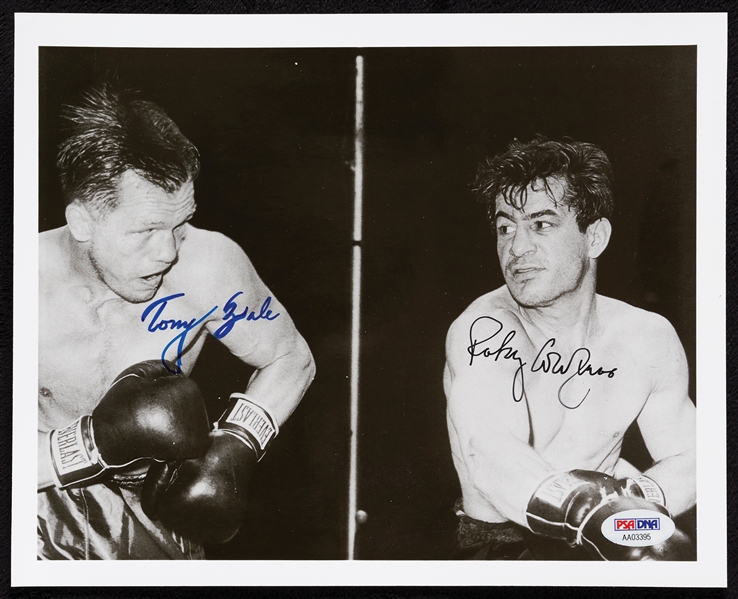 Rocky Graziano & Tony Zale Signed 8x10 Photo (PSA/DNA)