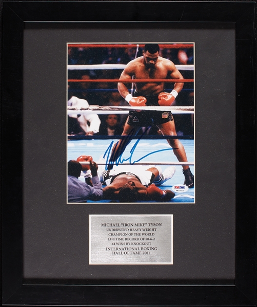 Mike Tyson Signed 8x10 Framed Photo (PSA/DNA)