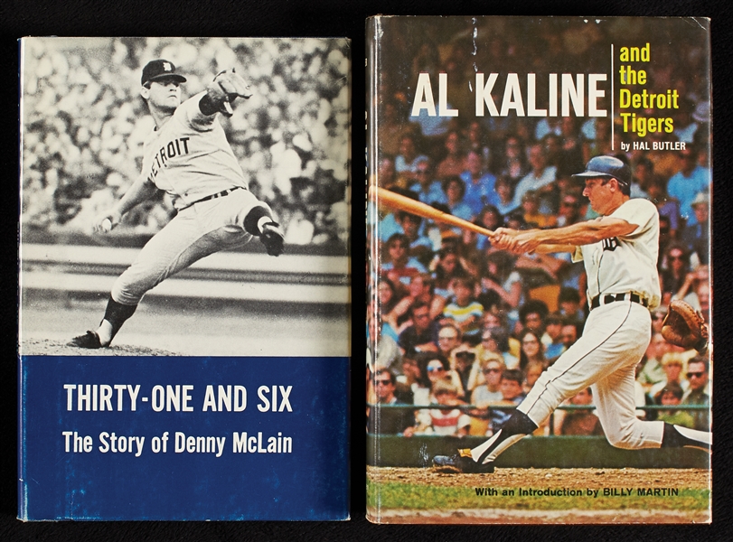 Detroit Tigers Signed Hardcover Books Group (4)