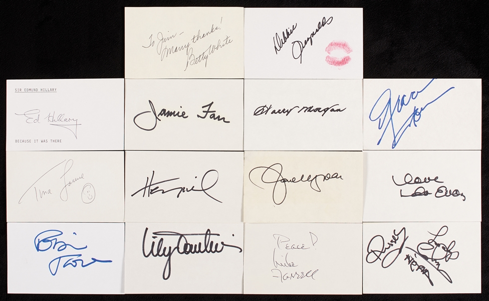 Music & Celebrities Autograph Collection with Hillary, Winkler, Wyman (90)