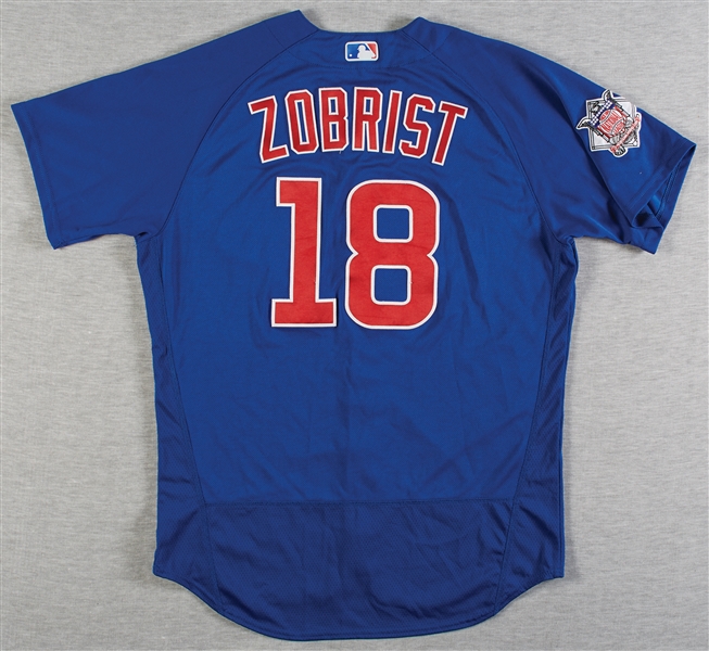 Ben Zobrist 2016 Game-Used Cubs Jersey Worn During Jake Arrieta's No-Hitter (MLB)