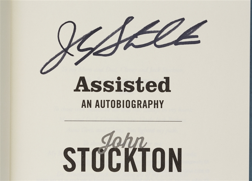 John Stockton Signed Assisted Books Pair (2)