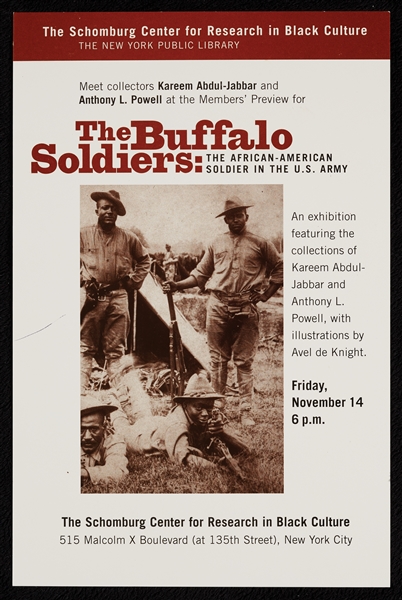 Kareem Abdul-Jabbar Signed The Buffalo Soldiers Postcard (BAS)