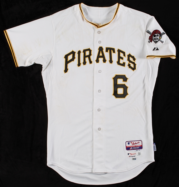 Starling Marte 2015 Game-Used & Signed Pirates Jersey Game Used 2015, 2-3, RBI (Fanatics)