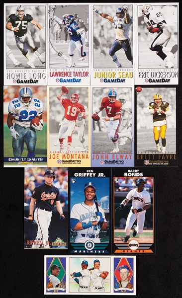 1992-94 McDonalds and Gameday High-Grade Oversized Football Sets, Baseball issues (7)