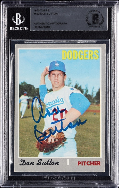 Don Sutton Signed 1970 Topps No. 622 (BAS)
