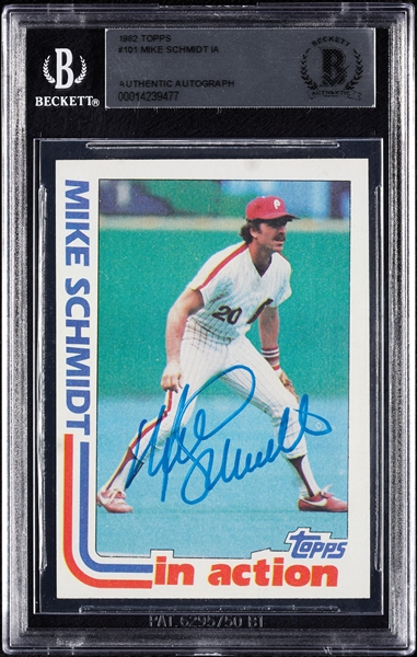 Mike Schmidt Signed 1982 Topps No. 101 (BAS)