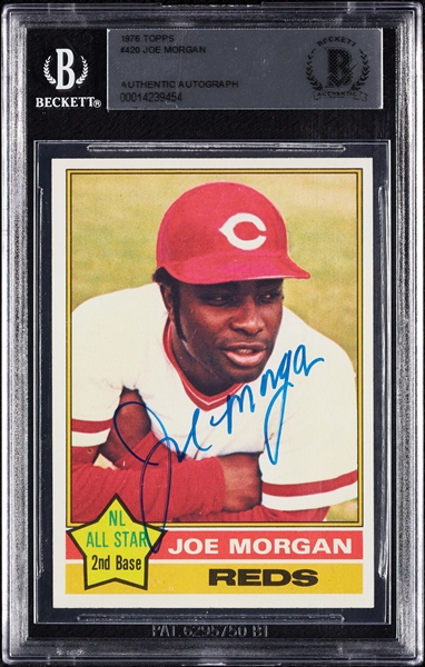 Joe Morgan Signed 1976 Topps No. 420 (BAS)