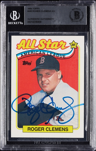 Roger Clemens Signed 1989 Topps No. 405 (BAS)