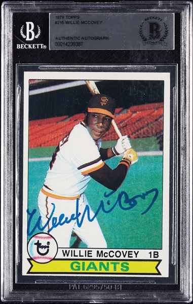 Willie McCovey Signed 1979 Topps No. 215 (BAS)