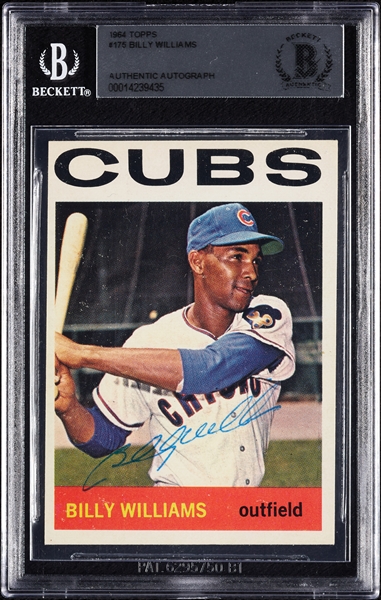 Billy Williams Signed 1964 Topps No. 175 (BAS)