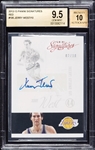 Jerry West Signed 2012 Panini Signatures Auto Red (2/10) BGS 9.5 (AUTO 10)