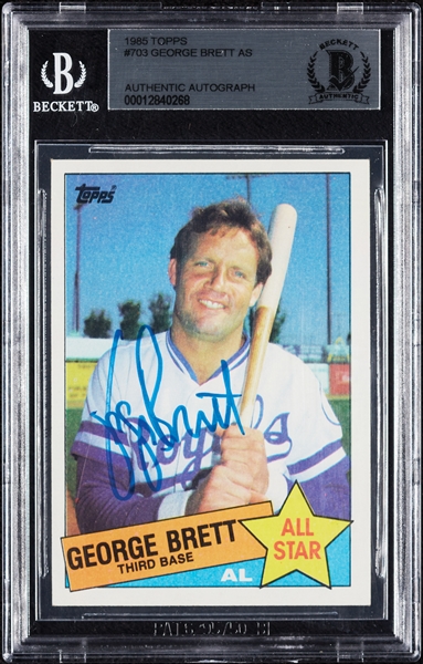 George Brett Signed 1985 Topps All-Star No. 703 (BAS)