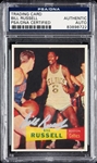 Bill Russell Signed 1957 Topps RC Reprint (PSA/DNA)