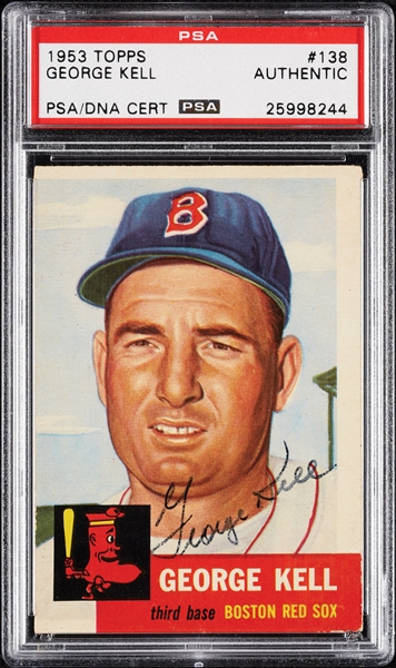George Kell Signed 1953 Topps No. 138 (PSA/DNA)