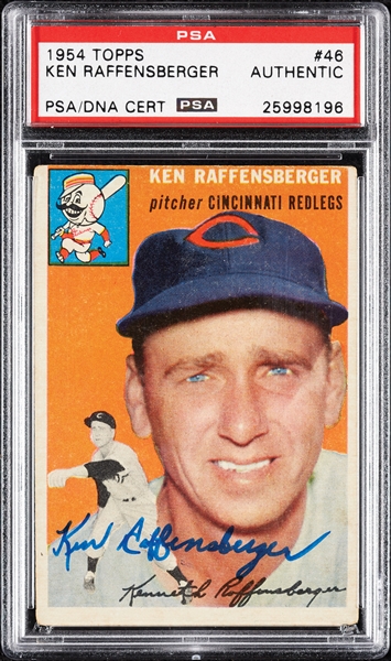 Ken Raffensberger Signed 1954 Topps No. 46 (PSA/DNA)