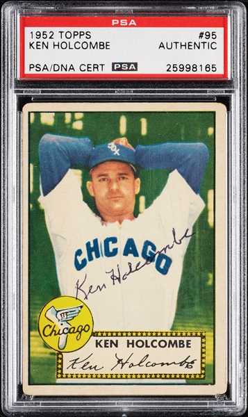 Ken Holcombe Signed 1952 Topps No. 95 (PSA/DNA)