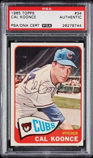Cal Koonce Signed 1959 Topps No. 34 (PSA/DNA)