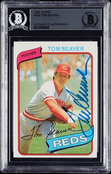 Tom Seaver Signed 1980 Topps No. 500 (BAS)