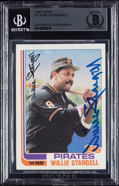 Willie Stargell Signed 1982 Topps No. 715 (BAS)