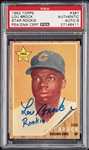 Lou Brock Signed 1962 Topps RC No. 387 (Graded PSA/DNA 8)