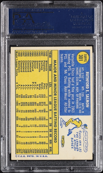 Chico Salmon Signed 1970 Topps No. 301 (PSA/DNA)