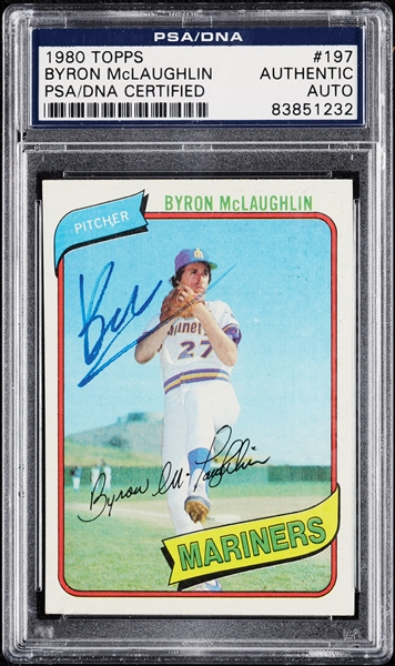 Byron McLaughlin Signed 1980 Topps No. 197 (PSA/DNA)