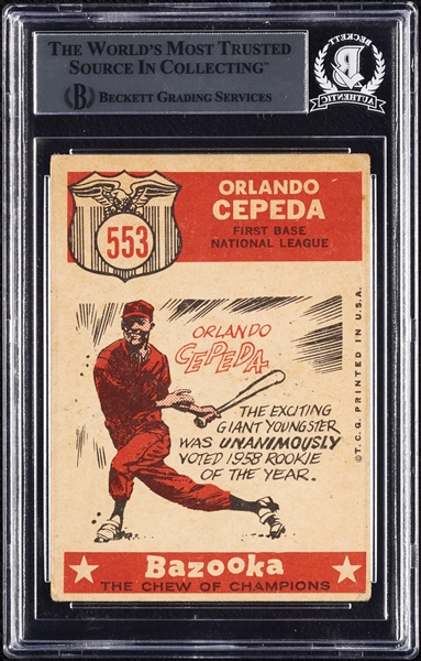 Orlando Cepeda Signed 1959 Topps All-Star No. 553 (BAS)